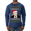 Merry Creedmas Office Humor TV  Ugly Christmas Sweater Mens Long Sleeve Shirt