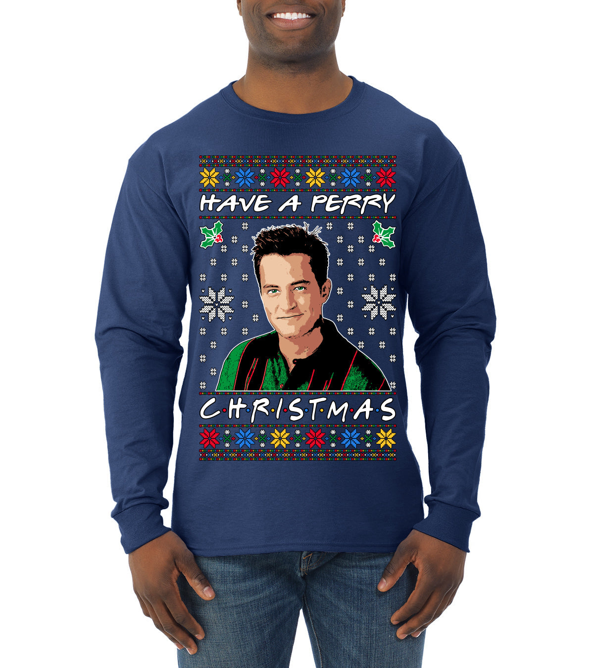 Have a Perry Christmas Ugly Christmas Sweater Mens Long Sleeve Shirt