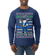 Santa Backs The Blue Pro Police Santa Claus Ugly Christmas Sweater Mens Long Sleeve Shirt