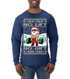 No Lift No Gift Fitness Workout Santa Ugly Christmas Sweater Mens Long Sleeve Shirt