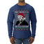 Sleepy Joe Merry Xmas To All And All A Good Night Ugly Christmas Sweater Mens Long Sleeve Shirt