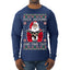 F Around And Find Out Santa Ugly Christmas Sweater Mens Long Sleeve Shirt