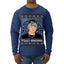 Peso Feliz Navidad Pluma Ugly Christmas Sweater Mens Long Sleeve Shirt