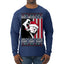Merry Christmas to All a Good Fight | Santa Donald Trump Ugly Christmas Sweater Mens Long Sleeve Shirt