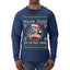 Hawk Tuah Spit On That Thang Mrs Claus Funny Meme Ugly Christmas Sweater Mens Long Sleeve Shirt