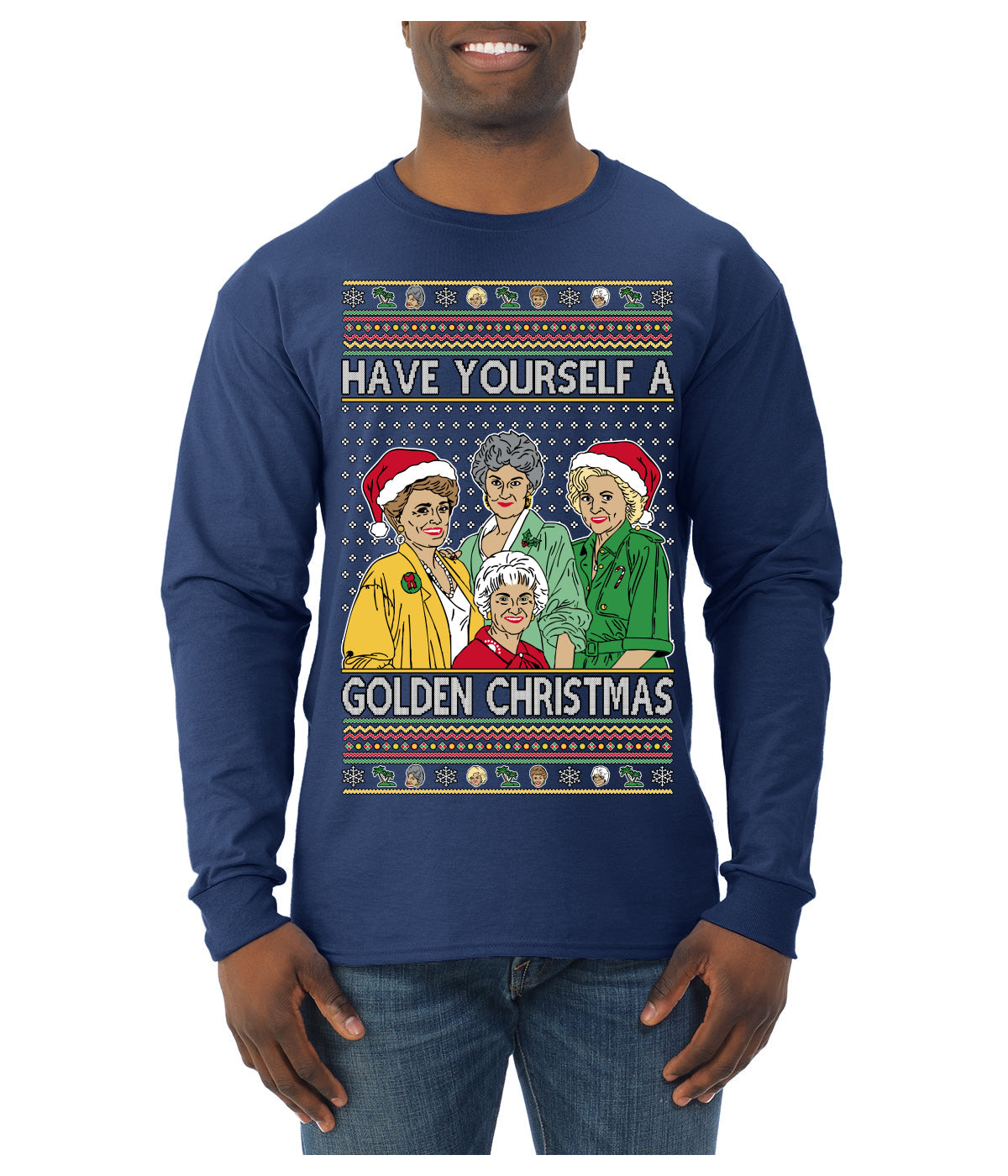 Have Yourself a Golden Christmas Classic TV Show Ugly Christmas Sweater Mens Long Sleeve Shirt