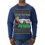 Tis the Season to Take Out the Garbage President Trump Ugly Christmas Sweater Mens Long Sleeve Shirt