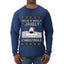 Have a Holly Jawlly Christmas, Cute Shark, Ugly Christmas Sweater Mens Long Sleeve Shirt