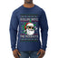 Rollin' Into The Holidays Christmas Sweater, Ugly Christmas Sweater Mens Long Sleeve Shirt