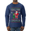 When I Think About You I Touch My Elf, Ugly Christmas Sweater Mens Long Sleeve Shirt