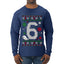 Christmas 6 Meme, Ugly Christmas Sweater Unisex Mens Long Sleeve Shirt