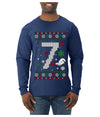 Christmas 7 Meme, Ugly Christmas Sweater Unisex Mens Long Sleeve Shirt