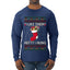 Hefty And Hung Christmas Sweater, Funny  Ugly Christmas Sweater  Mens Long Sleeve Shirt