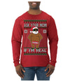 Ask Your Mom If I'm Real Funny Black Santa Claus Censored Ugly Christmas Sweater Mens Long Sleeve Shirt