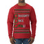 Naughty Nice Italian Funny Italians Italy Colors Ugly Christmas Sweater Mens Long Sleeve Shirt