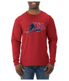 USA Winter Team Sports Fan Collection | USA Skier Sweater, Unisex Mens Long Sleeve Shirt