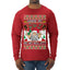 Santa Stripping Money Club Where My Ho's At Ugly Christmas Sweater Mens Long Sleeve Shirt