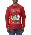 Santa Stripping Money Club Where My Ho's At Ugly Christmas Sweater Mens Long Sleeve Shirt