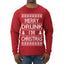 Merry Drunk I'm Christmas Beer Wine Drinking Holiday Humor  Ugly Christmas Sweater Mens Long Sleeve Shirt