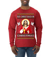 Put Christ Back In Christmas Ugly Christmas Sweater Mens Long Sleeve Shirt