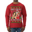 Santa the Plug Hos In This House  Ugly Christmas Sweater Mens Long Sleeve Shirt