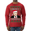 Merry Creedmas Office Humor TV  Ugly Christmas Sweater Mens Long Sleeve Shirt
