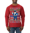 Santa Backs The Blue Pro Police Santa Claus Ugly Christmas Sweater Mens Long Sleeve Shirt