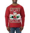 No Lift No Gift Fitness Workout Santa Ugly Christmas Sweater Mens Long Sleeve Shirt