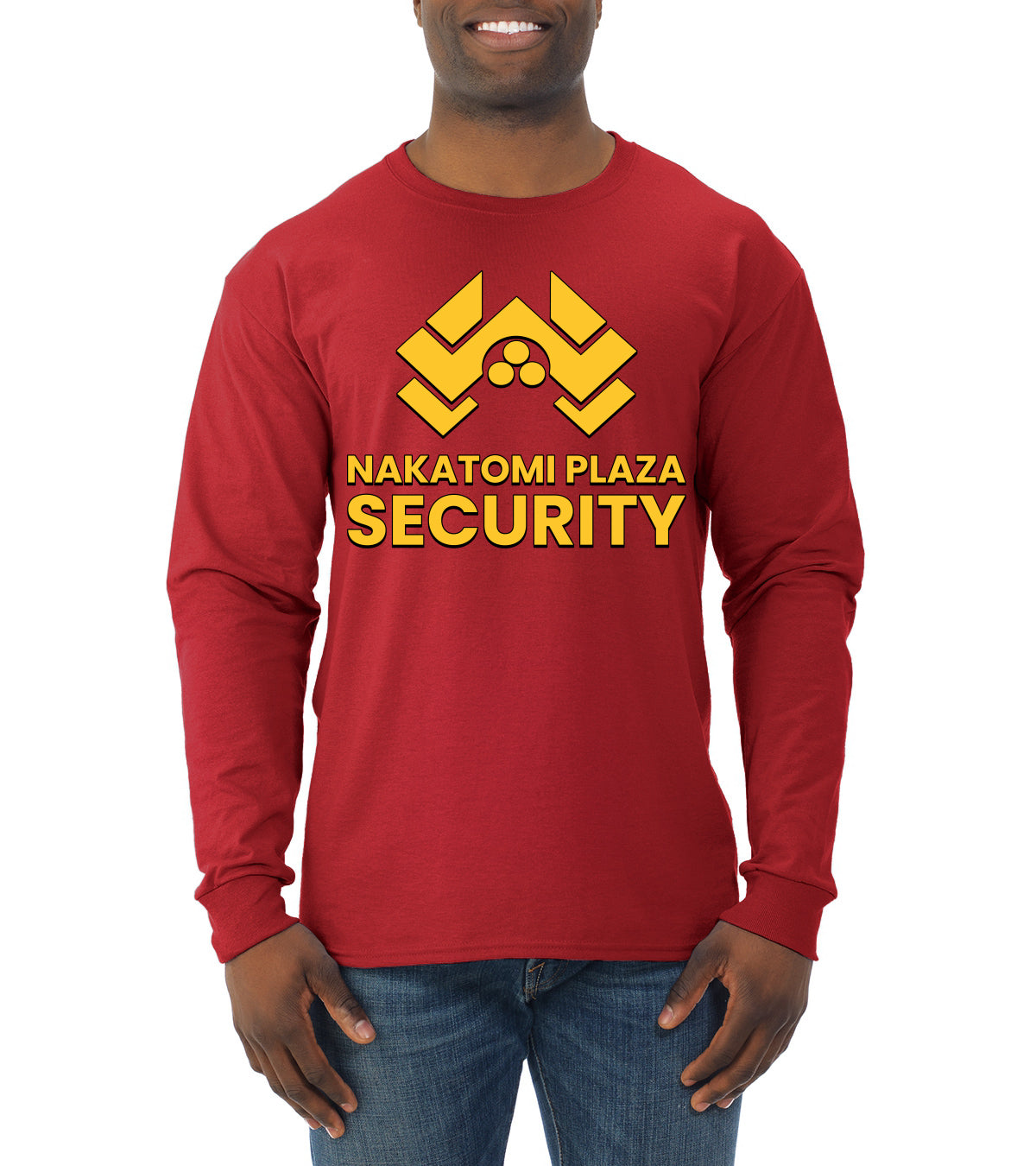 Nakatomi Plaza Security Movie Christmas Mens Long Sleeve Shirt