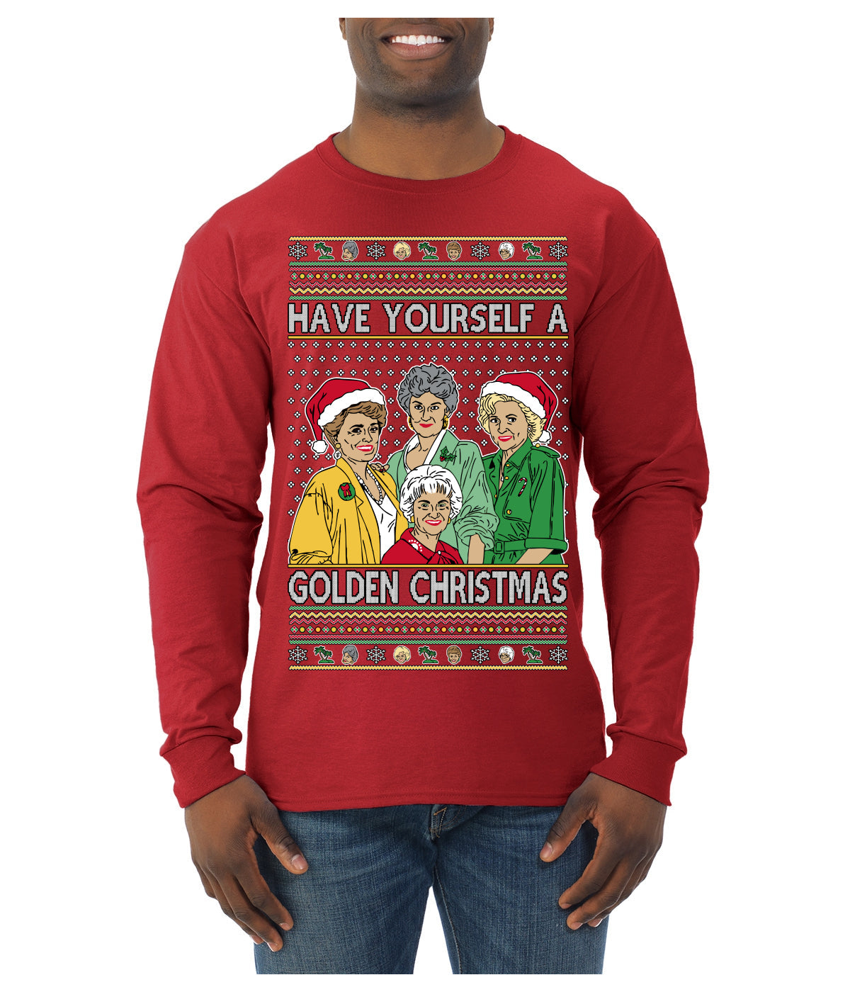 Have Yourself a Golden Christmas Classic TV Show Ugly Christmas Sweater Mens Long Sleeve Shirt