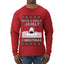 Have a Holly Jawlly Christmas, Cute Shark, Ugly Christmas Sweater Mens Long Sleeve Shirt