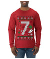 Christmas 7 Meme, Ugly Christmas Sweater Unisex Mens Long Sleeve Shirt