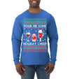 Pour Me Some Holiday Cheer Ugly Christmas Sweater Mens Long Sleeve Shirt