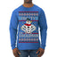 Frosty the Swoleman Funny Workout Lifting Snowman MovieUgly Christmas Sweater Mens Long Sleeve Shirt
