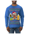 Arriba Abajo Al Centro Pa'Dentro Cheers to Health Salud Ugly Christmas Sweater Mens Long Sleeve Shirt