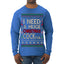 I Need a Huge Christmas Cocktail Funny Dirty Joke Drinking Ugly Christmas Sweater Mens Long Sleeve Shirt