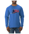 USA Winter Team Sports Fan Collection | USA Skier Sweater, Unisex Mens Long Sleeve Shirt