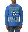 Santa Backs The Blue Pro Police Santa Claus Ugly Christmas Sweater Mens Long Sleeve Shirt
