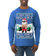 No Lift No Gift Fitness Workout Santa Ugly Christmas Sweater Mens Long Sleeve Shirt