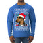 Twas The Nizzle Before Chrismizzle Gangster Dogg Rapper Ugly Christmas Sweater Mens Long Sleeve Shirt