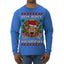 Merry Krampus Santa Folklore Figure Horror Ugly Christmas Sweater Mens Long Sleeve Shirt