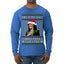 This Is My Ugly Sweater Funny Santa Kamala Harris Ugly Christmas Sweater Mens Long Sleeve Shirt