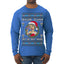 Hawk Tuah Spit On That Thang Mrs Claus Funny Meme Ugly Christmas Sweater Mens Long Sleeve Shirt