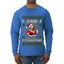 F-CAW-F IT'S CHRISTMAS, Ugly Christmas Sweater Mens Long Sleeve Shirt