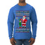 When I Think About You I Touch My Elf, Ugly Christmas Sweater Mens Long Sleeve Shirt