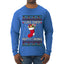 Hefty And Hung Christmas Sweater, Funny  Ugly Christmas Sweater  Mens Long Sleeve Shirt