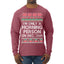 I'm Only A Morning Person on December 25th Ugly Christmas Sweater Mens Long Sleeve Shirt