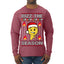 Rizz the Season Viral Internet Fire Emoji Face Meme Ugly Christmas Sweater Mens Long Sleeve Shirt