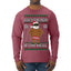 Ask Your Mom If I'm Real Funny Black Santa Claus Censored Ugly Christmas Sweater Mens Long Sleeve Shirt