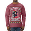 Not Christmas Until Hans Gruber Falls From Nakatomi Ugly Christmas Sweater Mens Long Sleeve Shirt